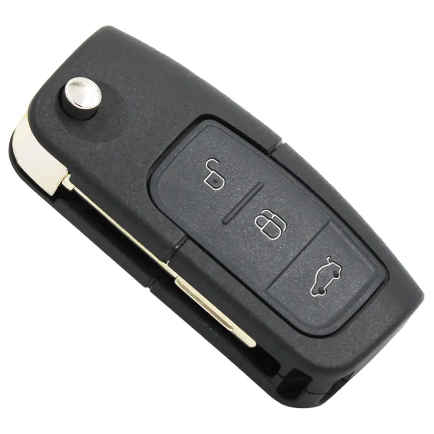 Складной чехол для автомобильного ключа-пульта с 3 кнопками Ford Focus Fiesta Mondeo C MAX S Kuga