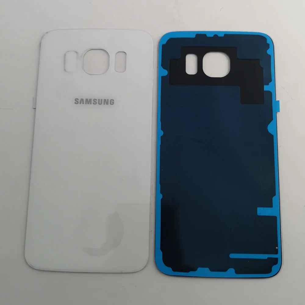 Для samsung Galaxy S6 G920F G920 SM-G920F G9200 задняя крышка батарейного отсека задняя стеклянная крышка Корпус Замена чехол+ наклейка