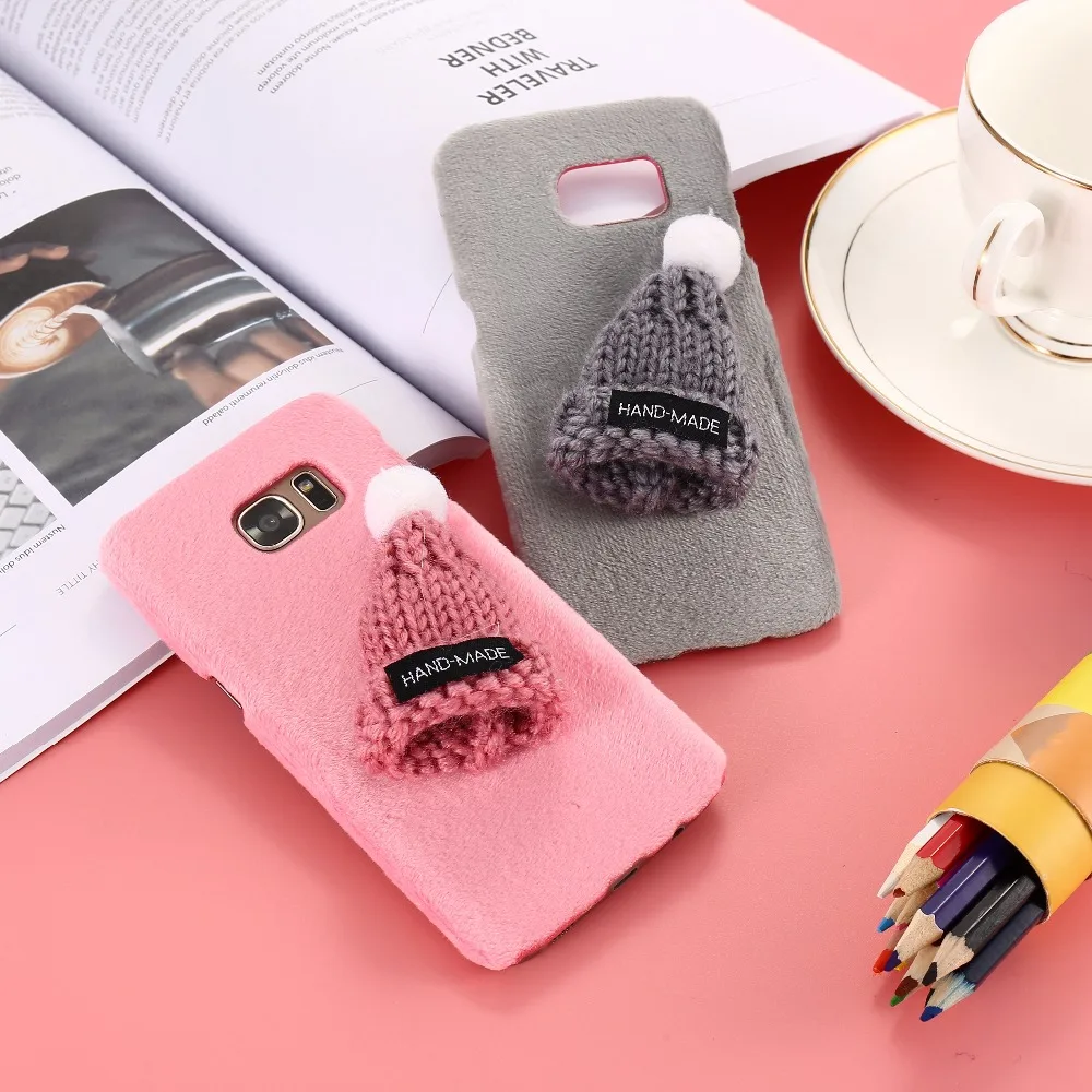 KISSCASE Case For Samsung Galaxy S7 Edge S6 Phone 3D Cute Lovely Christmas Cap Cartoon Back Cover for S8 Plus |