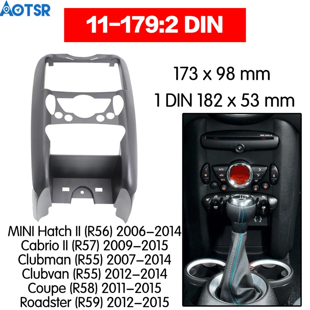 Автомобильный радиоприемник Fascia frame для MINI Hatchback II (R56) Cabrio (R57) Clubman (R55) Dash Facia Panel Stereo