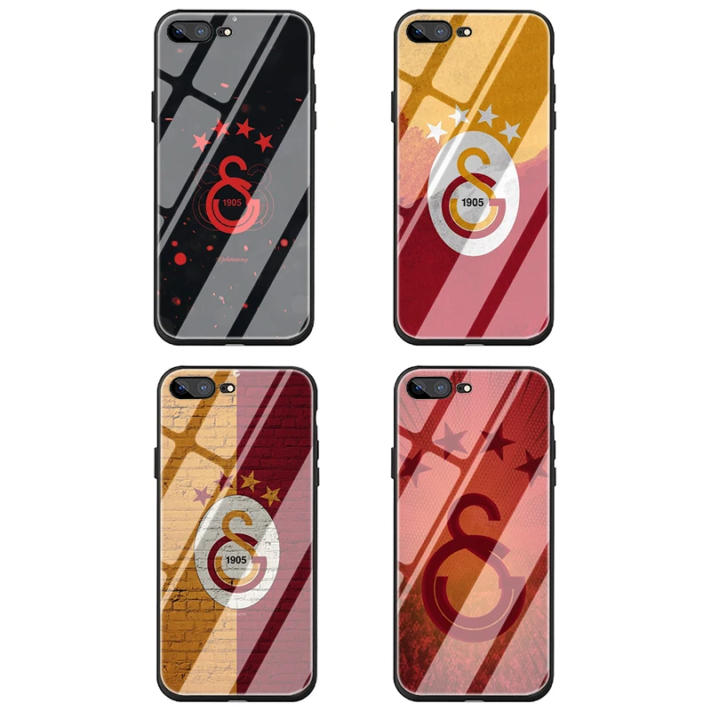 Турция Galatasaray мягкий чехол из закаленного стекла чехол для iPhone 5 5S SE 6 6s 7 8 plus X XR XS 11 pro Max