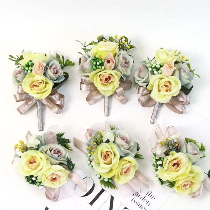 HOT Bride Bouquets Groom Boutonniere Wedding Flower for Prom Party NDS66 | Дом и сад