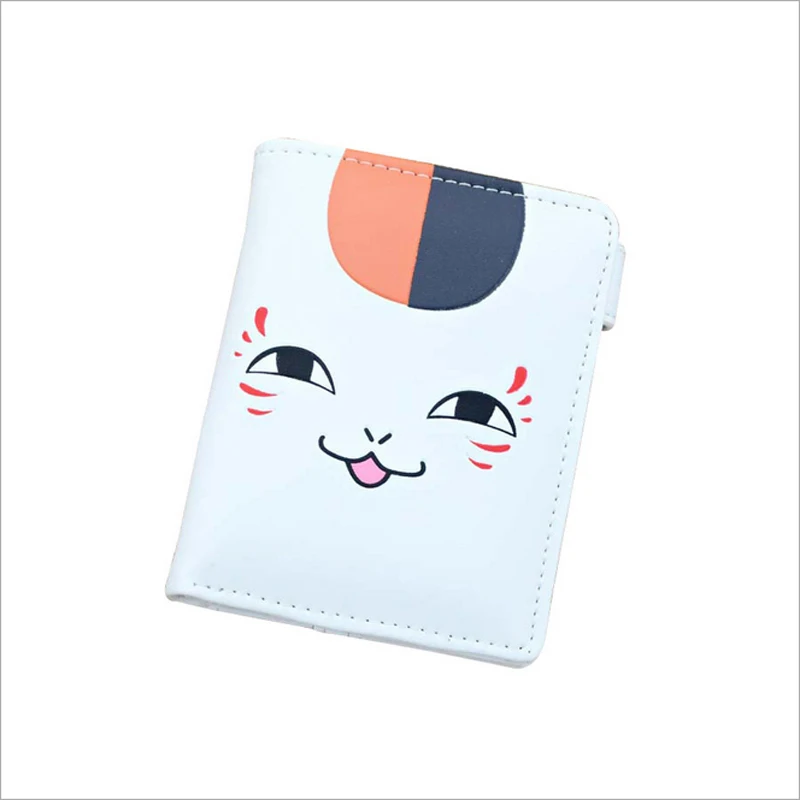 

Anime Natsume Yuujinchou White PU Purse/Penny Wallet with Button Printed w-Nyanko Sensei Type B