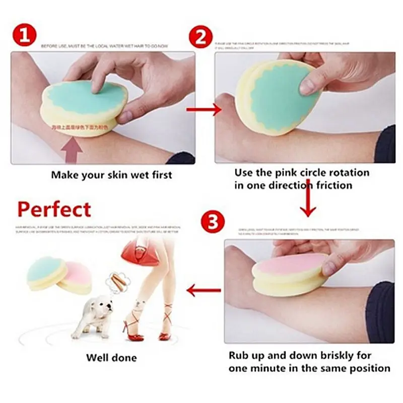 

Popular Magic Painless Hair Removal Depilation Sponge Pad Remove Hair Epilator