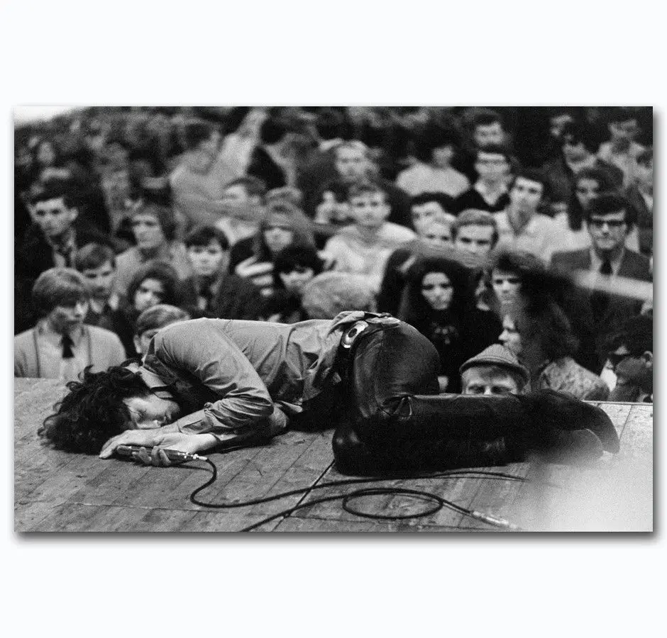 Двери американский рок Джим морнизон Шелковый художественный плакат наклейка на