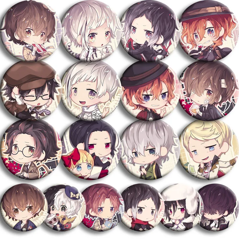 Мультфильм Банго бродячие собаки дазай Осаму Nakajima Atsushi Chuya Button Bedge Badge Хэллоуин