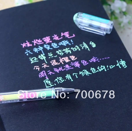 48pcs/lot korea stationery neon colorful crystallise pastels rainbow Gouache pen highlighters 6 colors in a card handwork | Канцтовары
