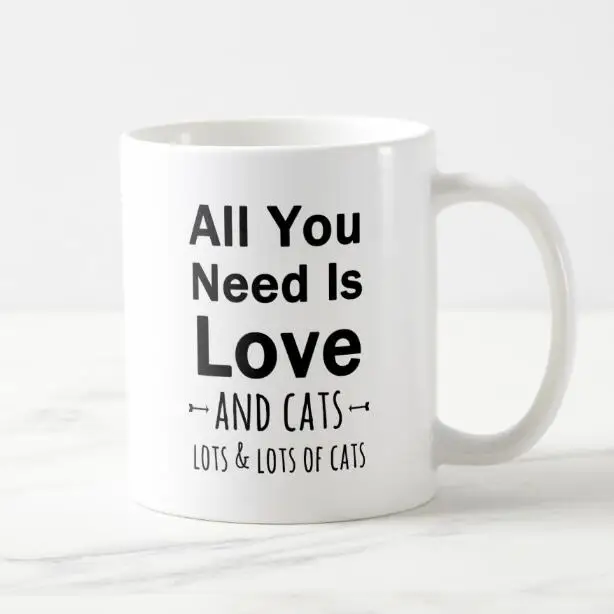 Все что вам нужно это кофейная кружка Love and a Cat новинка котик пивные кружки для