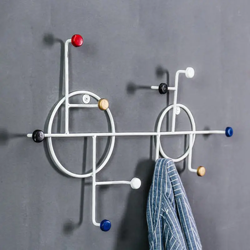 

Metal Hook Nordic Keys Hats Bag Towel Hooks Family Robe Hanging Hooks Iron Wall Key Hanger Craft Storage Hooks Home Decoration