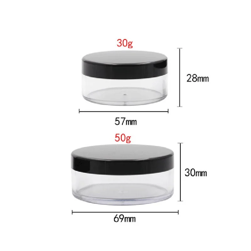 30 г/50 г новая банка для пудры с ситечком пустой косметический контейнер макияжа