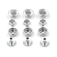 50 sets lot 10mm metal snaps clothing accessories rivet clasp silver snap fastener 205 snap buttons jacket buttons bluck
