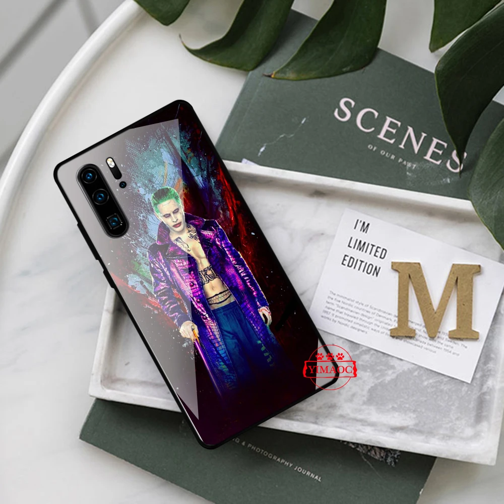 YIMAOC suicide squad Joker harley quinn Glass Case for Huawei P10 lite P20 Pro P30 P Smart honor 7A 8X 9 10 Y6 Mate 20 |