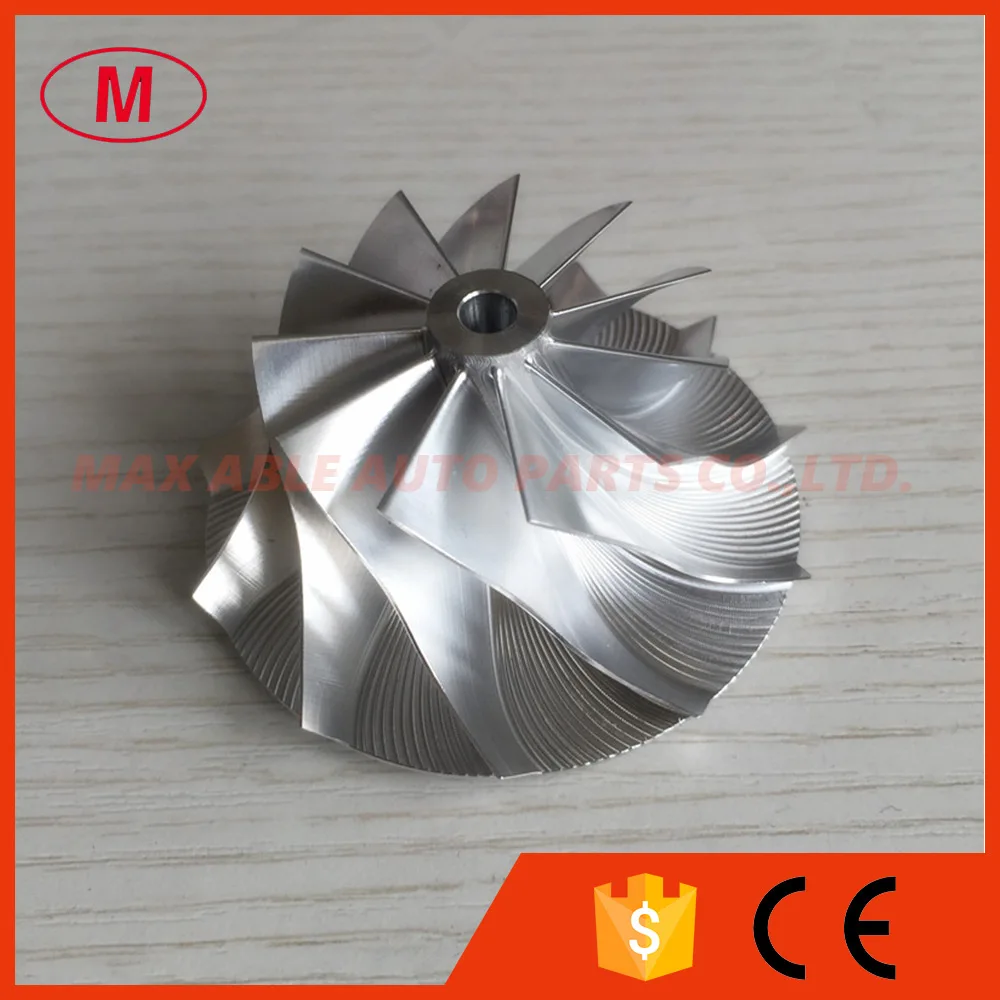 CT10V 42.87/62.00mm 17291-0L040 upgrade 11+0 blades turbo billet/milling/aluminum 2024 compressor wheel for 17201-0L040 | Автомобили и