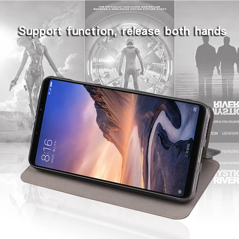 MOFi из искусственной кожи чехол для Xiaomi mi макс 3 крышка 6 9 дюймов с откидной