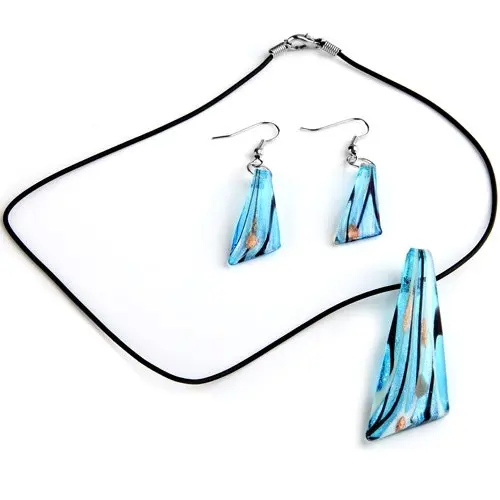 Set of Glass Murano Pendant Necklace Earrings | Украшения и аксессуары