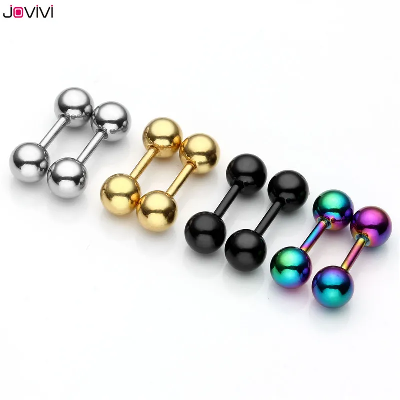 JOVIVI 16 г серьги из нержавеющей стали-гантели спиральный для хряща шпильки Tragus 6 мм