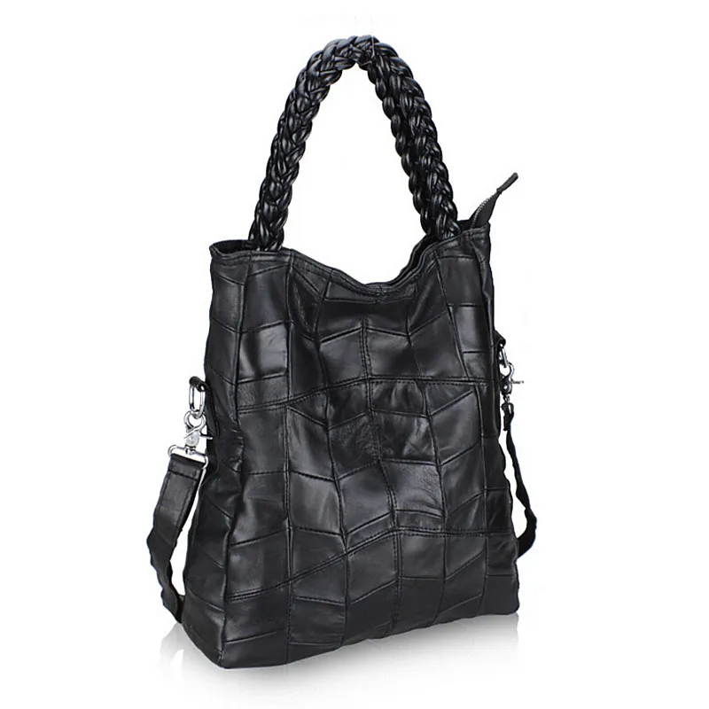 2017 Модная женская сумочка из натуральной кожи сумка на плечо в стиле пэчворк