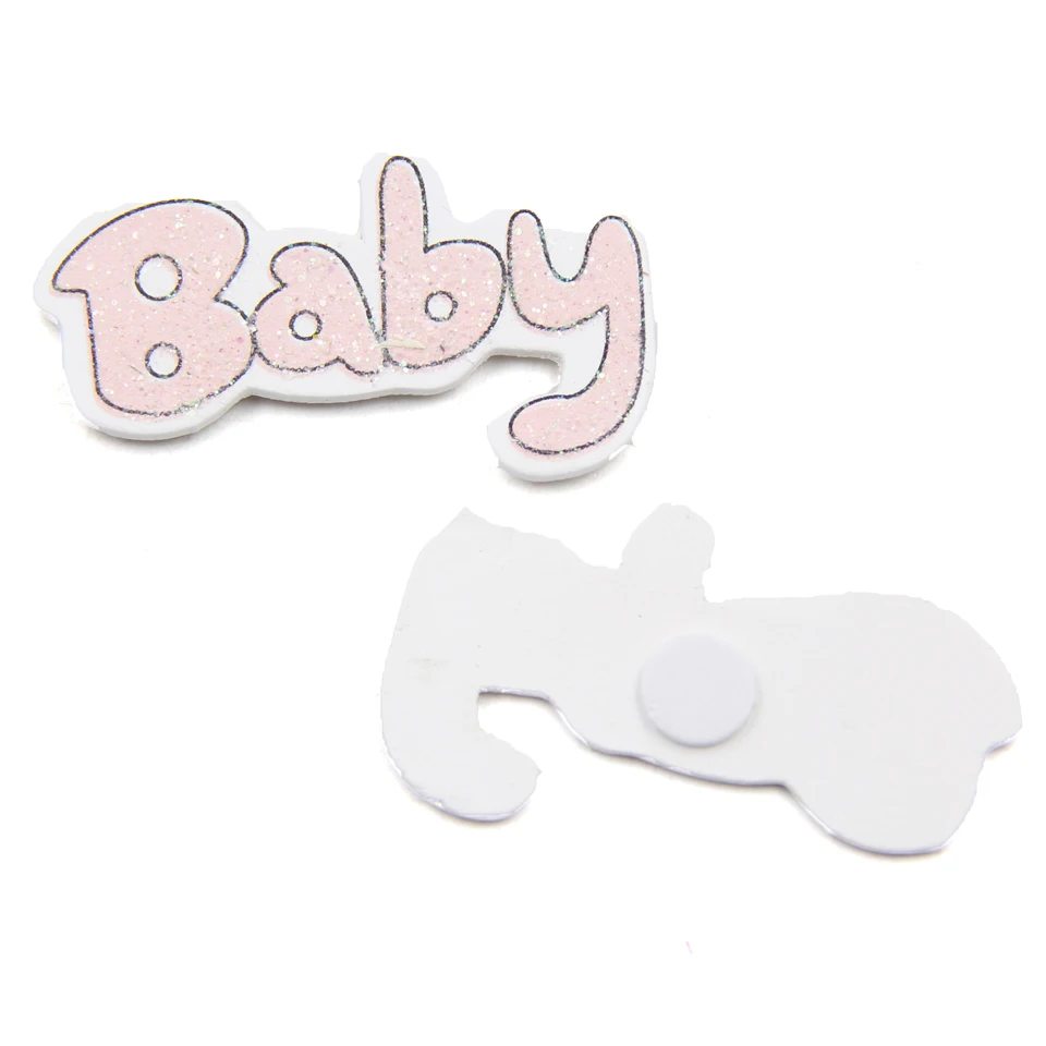 20pcs Pink Sticker 20 шт., милые детские заколки для душа, деревянные зажимы для фотографий, деревянные наклейки, поделки из дерева, детский подарок на день рождения/детский душ, украшения - Цвет: 20pcs Pink Sticker