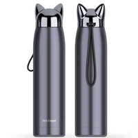 stainless steel vacuum flasks double wall thermos bottle 320 ml cute cat fox ear thermal coffee tea milk travel mug
