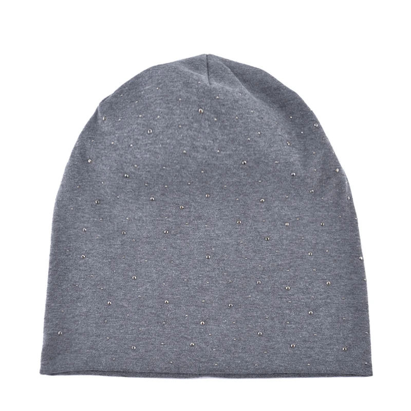 TQMSMY Осенняя женская шапка с напуском Повседневная однотонная хлопковая для