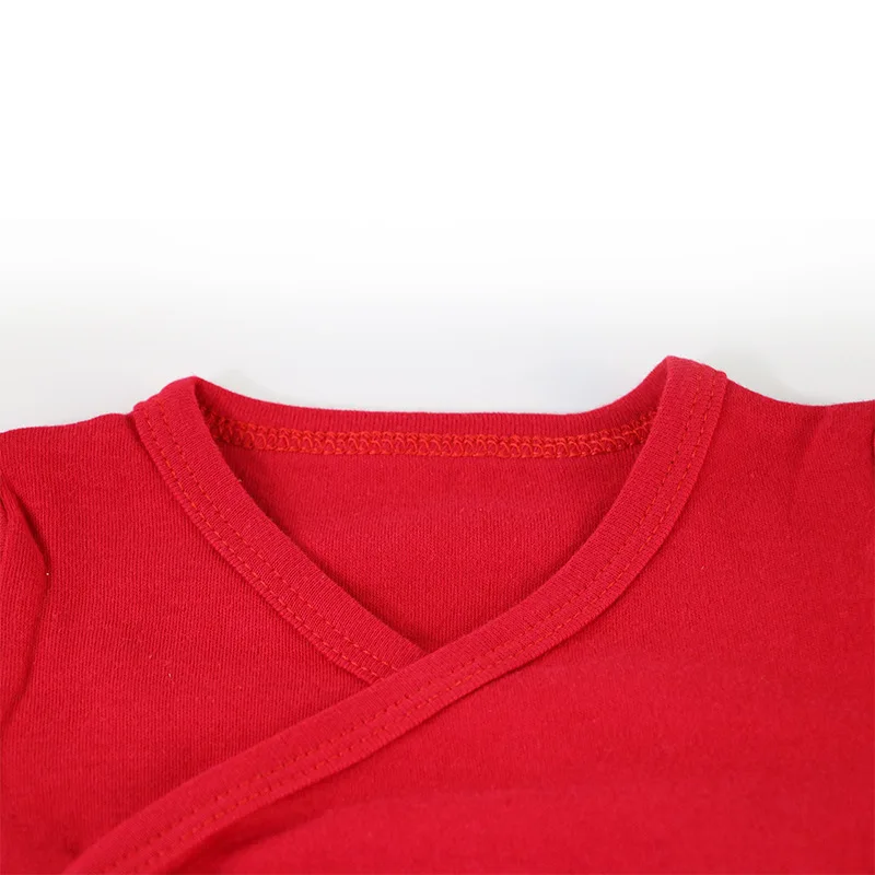 100% органический хлопок Одежда для новорожденных Однотонный простой комбинезон с