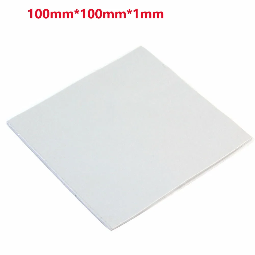 

CPU GPU Silicone Thermal Pad Heatsink Cooling Conductive Heat Sink 100mm*100mm*1mm white