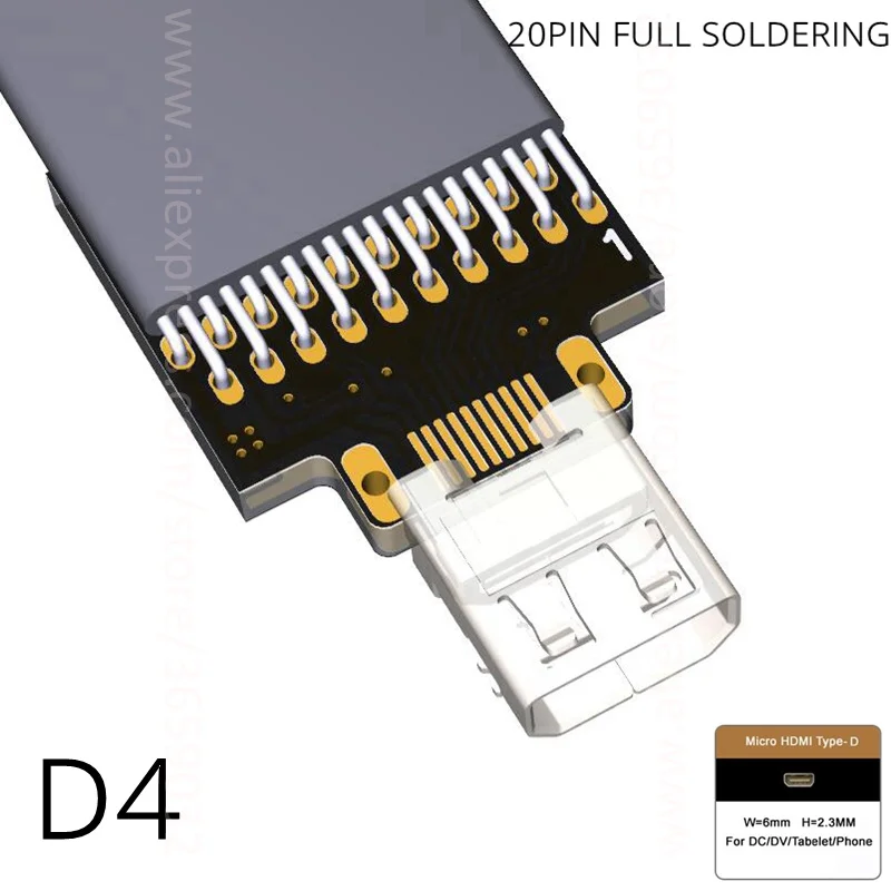 Mini HDMI Micro 2 0 штекер гнездо Удлинительный кабель угол 5 /10 /15 /20 /30 /50 /80 / 100 см 4K x 2K @ 60 Гц