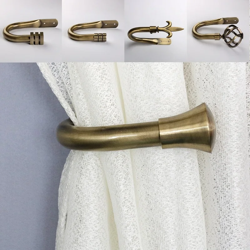 

2PCS/SET Curtain Holder Living Room Curtain Holdback Curtains Decoration Accessories Tieback Leaves Curtain Hooks