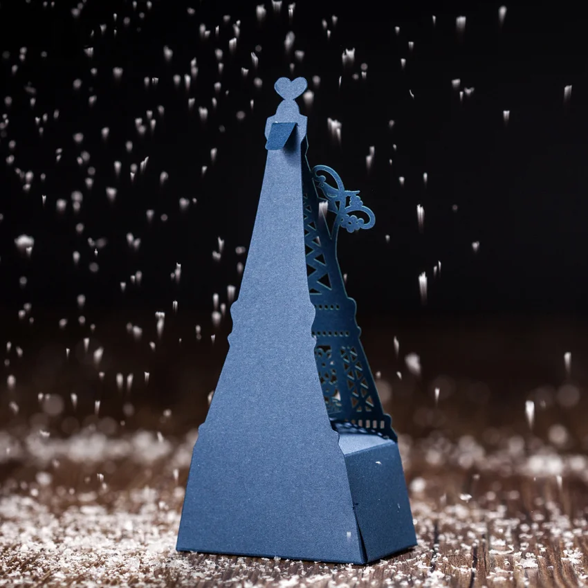 Бесплатная Доставка 10 шт. Эйфелева Башня Свадьбы Пользу Коробки Конфеты Венчания