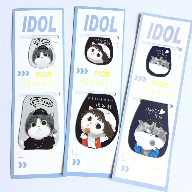 

2 шт./компл. Kawaii Cat Meow магнитные закладки для книг маркер для страниц канцелярские принадлежности для школы и офиса