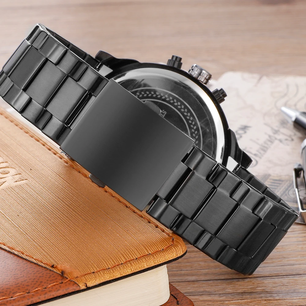 Dropship Men Watch Luxury Brand Cagarny 6820 Dual Display Military Relogio Masculino Stainless Steel Mens Quartz Watches Man New | Наручные