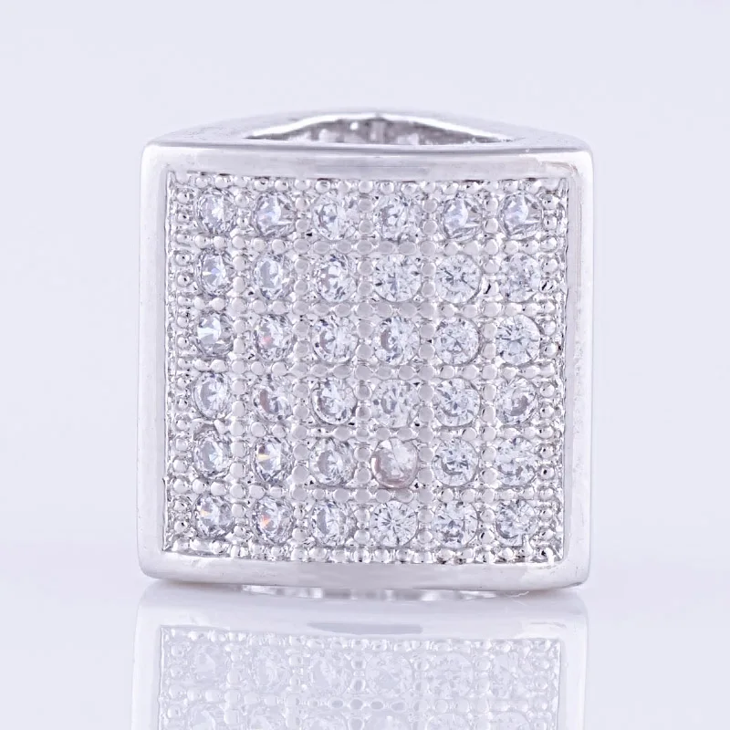 1 шт. продажа ювелирных изделий винтажная циркониевая Геометрическая бусина для