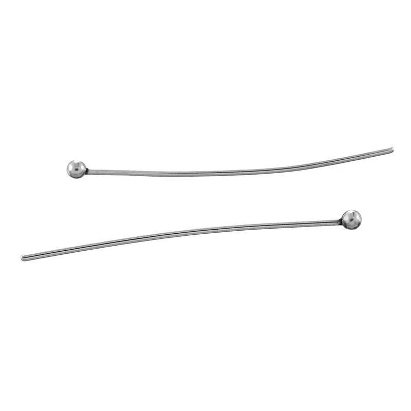 Шпильки с шариковой головкой яркий серебристый тон 100 шт. модная фурнитура сделай