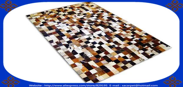 

2018 free delivery 1 piece 100% natural cowhide leather mats carpet