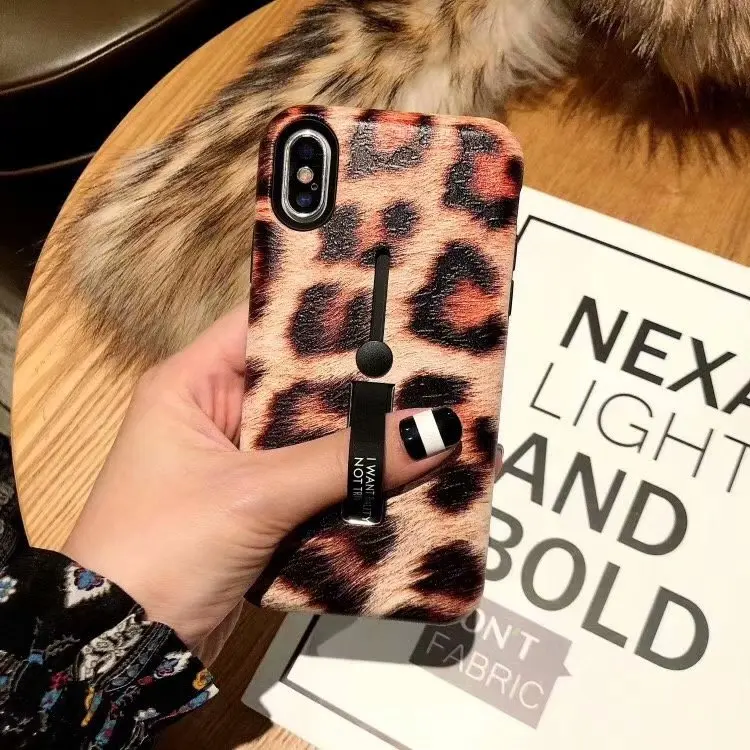 ORYKSZ для iphone 6s 6 XS MAX/XR 7 8 Plus Леопардовый принт мягкое Силиконовое кольцо чехлы