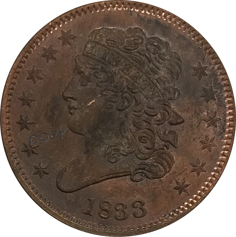 

Коллекционные монеты 1833 года из красной меди
