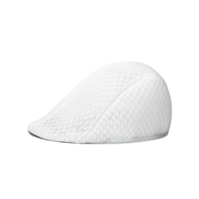 White Mesh Berets Новые летние сетчатые берет шляпа мужчины на открытом воздухе козырек кепки дышащий кости мужской Ivy кепка Повседневная Casquette Кепка Newsboy YY18090 - Цвет: White Mesh Berets