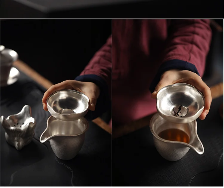 TANGPIN 999 Серебряный и керамический чайник Gaiwan, чайная чашка ручной работы серебряный чайный сервиз набор