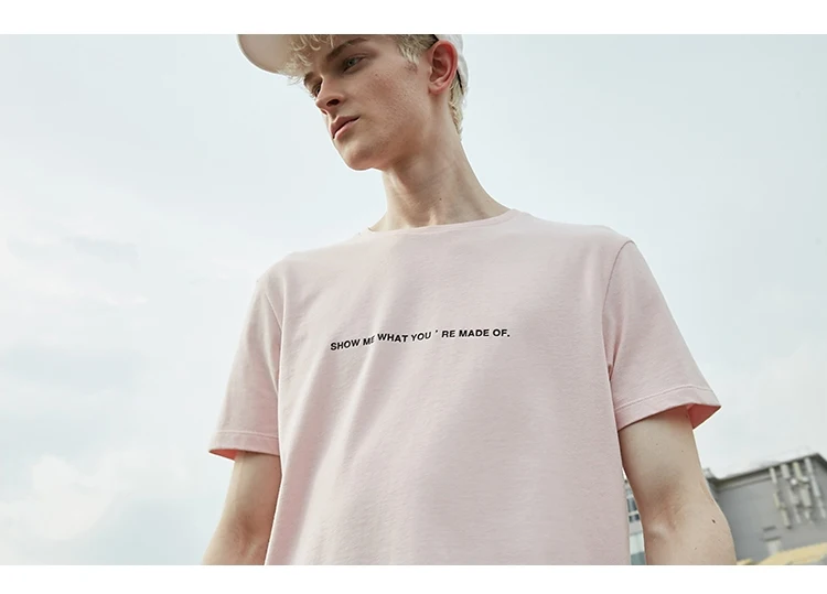 MLMR Мужская футболка из хлопка, футболка с буквенным принтом, JackJones, бренд, мужская одежда 219101534