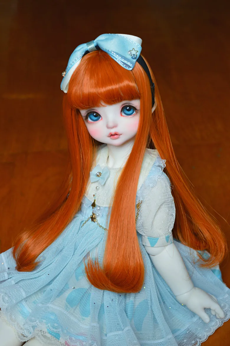 BJD кукла парик Подходит для 1/3 1/4 1/6 1/8 MSD DD ярких цветов с воздушной челкой внутри на