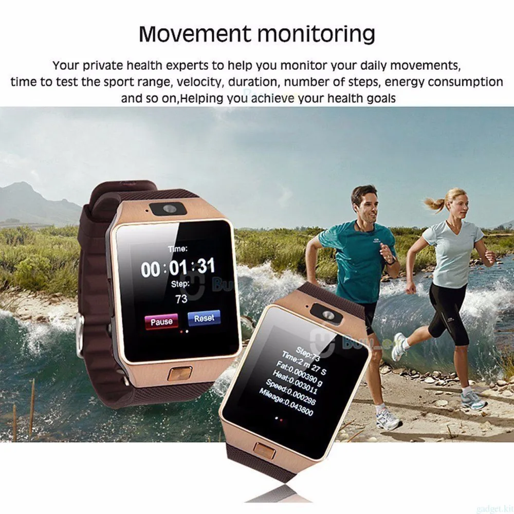 Умные часы DZ09 с поддержкой мобильного телефона Bluetooth Smartwatch SIM TF камера Шагомер