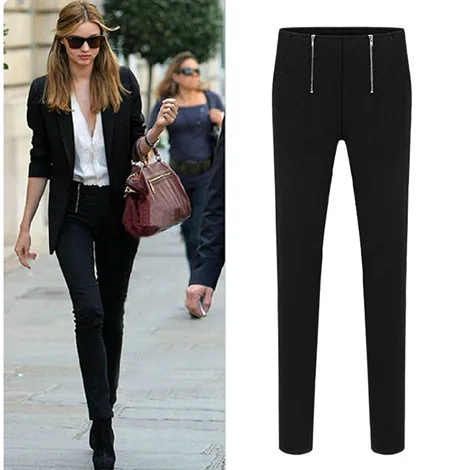 Европейский стиль известный бренд ретро карандаш двойной карман на молнии узкие