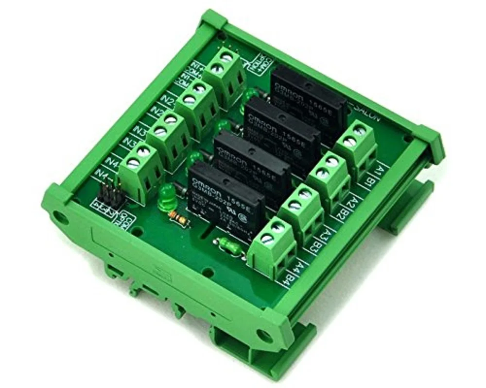 Электроника салон DIN рейка крепление DC5V 4 Каналы DC AC 2Amp G3MB 202P твердотельные реле SSR