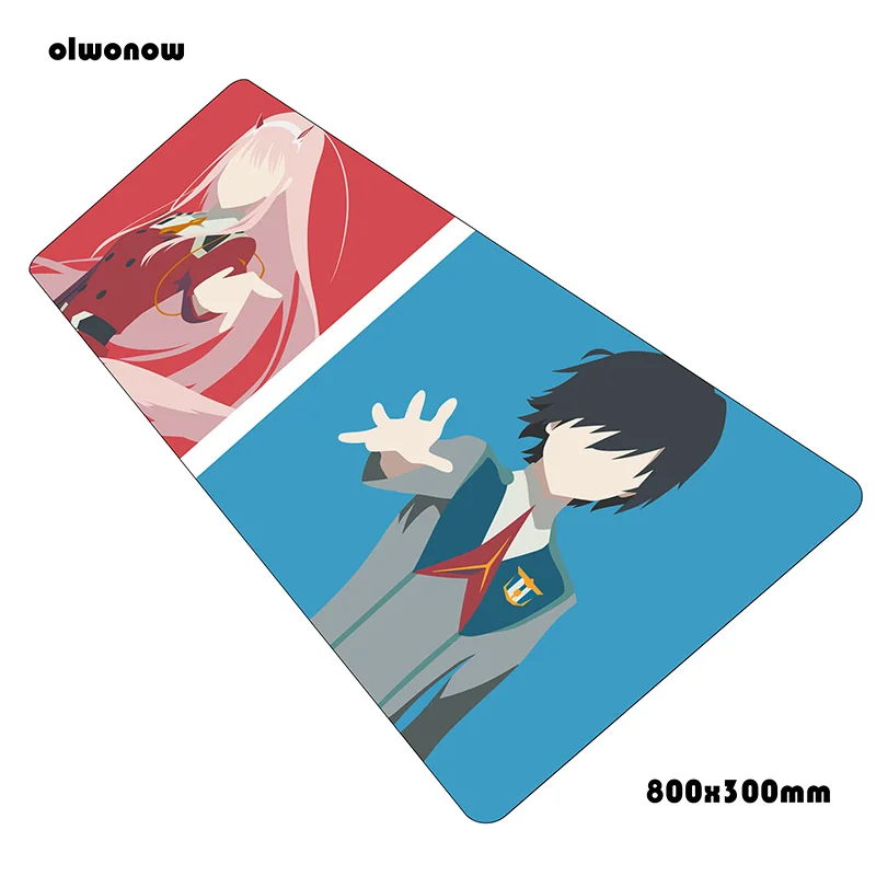 Коврик для мыши darling in the franxx, 800x300x2 мм, очаровательные коврики для компьютерной мыши, игровые аксессуары, HD Коврик для мыши с узором, игры для геймеров