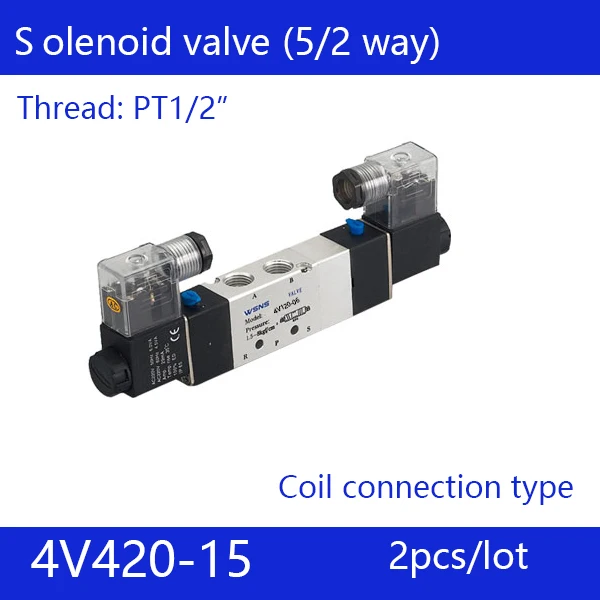 

Free shipping 2pcs good qualty 5 port 2 position Solenoid Valve 4V420-15,have DC24v,DC12V,AC24V,AC36V,AC110V,AC220V,AC380V