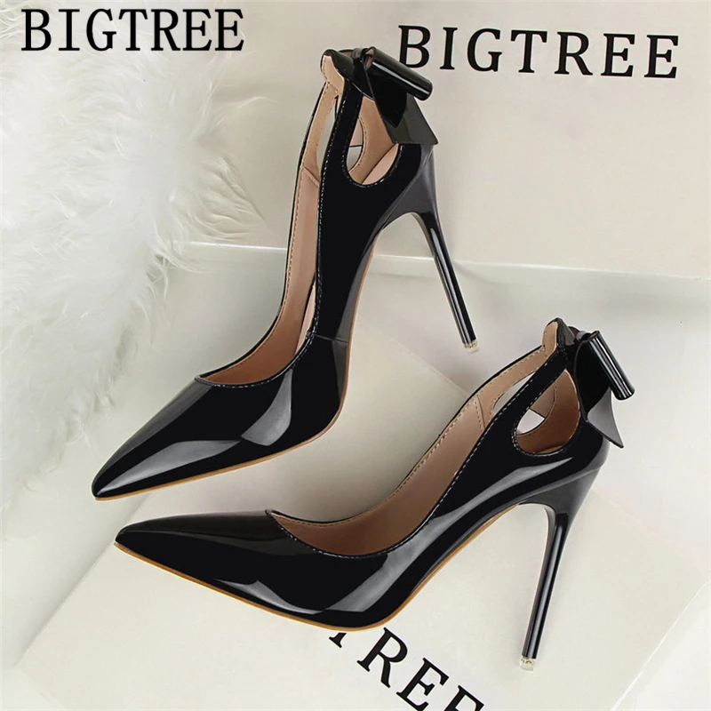 Bigtree Shoes Sexy High Heels Stiletto Pumps Women Black Valentine Fetish Ayakkabi | Обувь