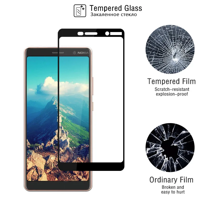 Для Nokia 7 Plus закаленное стекло для TA 1046 защита экрана изогнутая полная Защитная