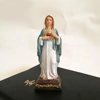 Темно-зеленый Священное Сердце Девы Марии, Девы Марии, статуя Mother of God католический Будды - Цвет: Темно-зеленый