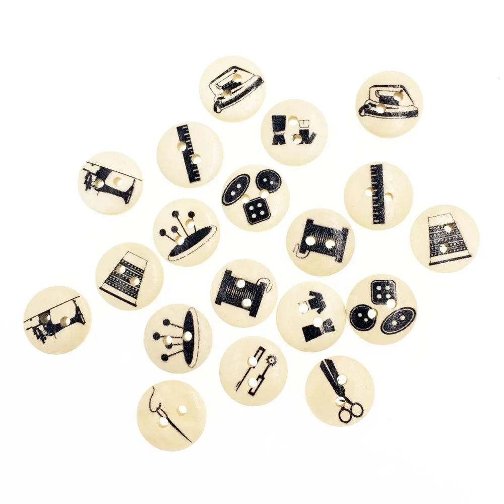 100 шт. декоративные пуговицы для скрапбукинга 15 мм|wholesale wood buttons|wooden buttonswooden buttons