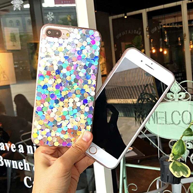 Для iPhone 7 8 Plus 6s Блестящий розовый блестящий чехол для телефона X XS 6 Глянцевый